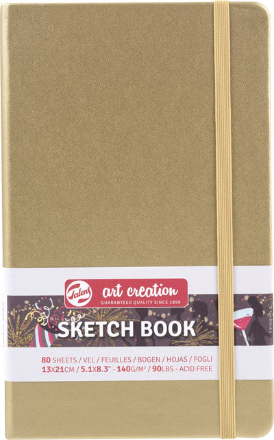 Talens art création carnet de croquis or blanc 13 x 21 cm 140 g 80 feuilles