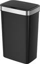 Eko - poubelle à capteur hana deluxe 50 litres - acier inoxydable en résine premium - noir - poubelle