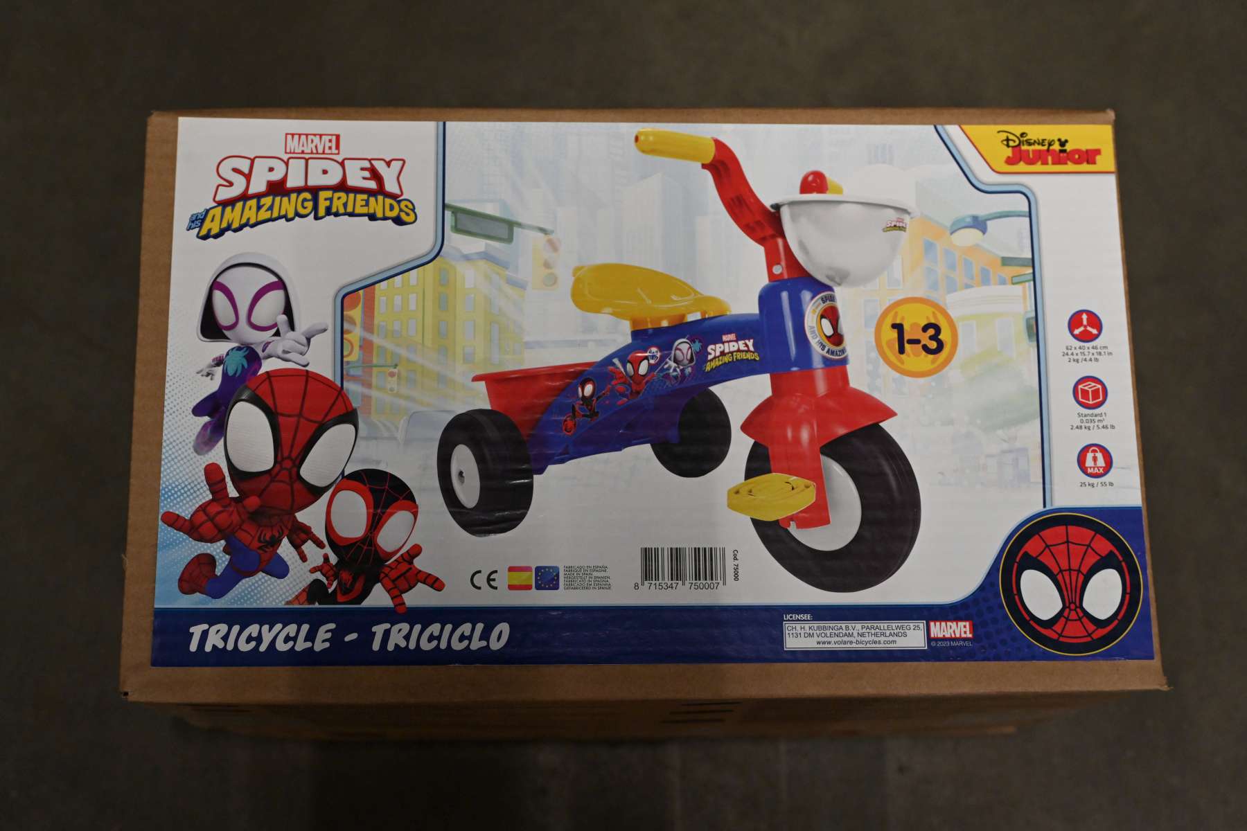 Spidey et ses incroyables amis tricycle spidey garçons bleu