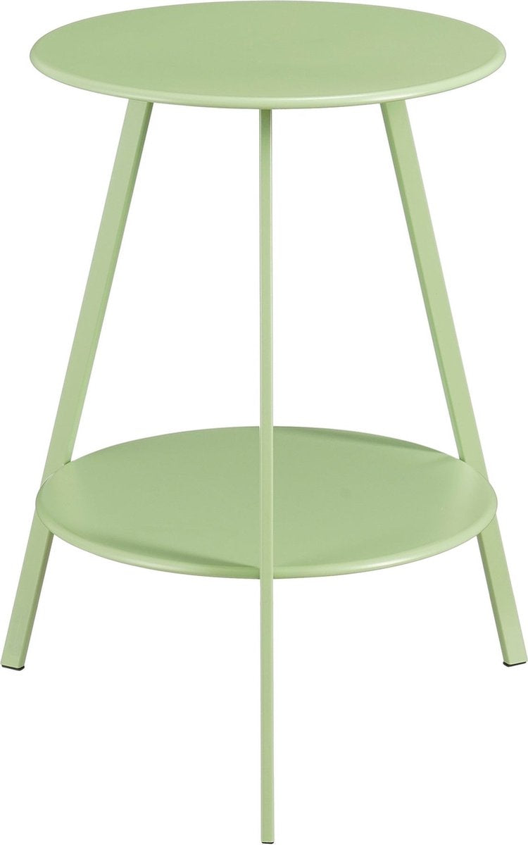 Mica decorations table d'appoint seatle pour extérieur - h58 x ø46 cm - métal - vert menthe