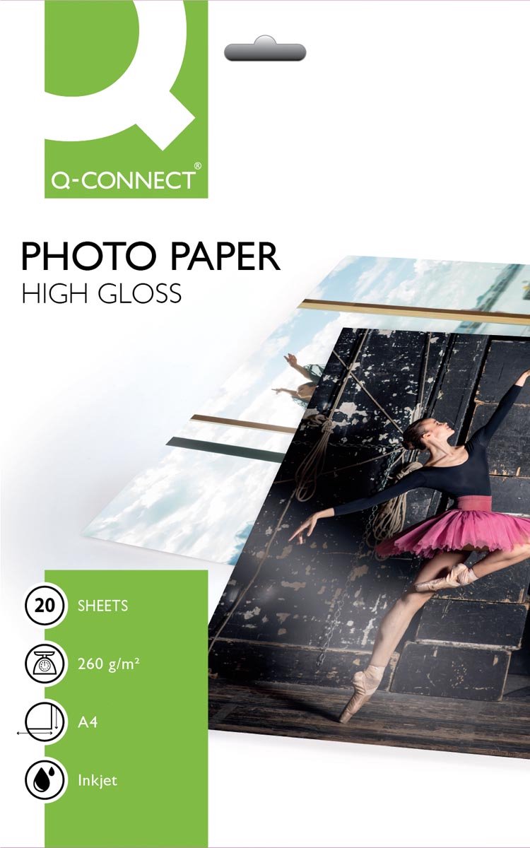 Papier photo Q-connect | pi a4 | 260g | paquet de 20 feuilles