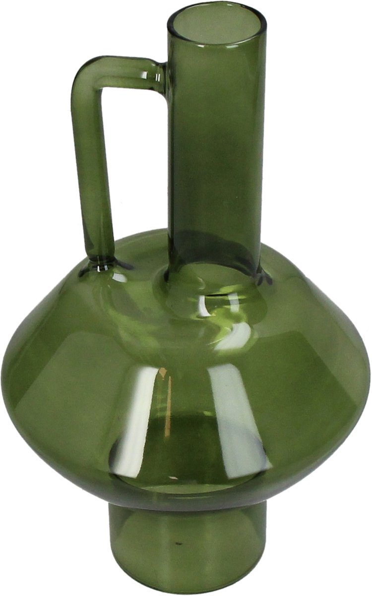Vase collection HD verre vert 12,7x12,7x21,5cm