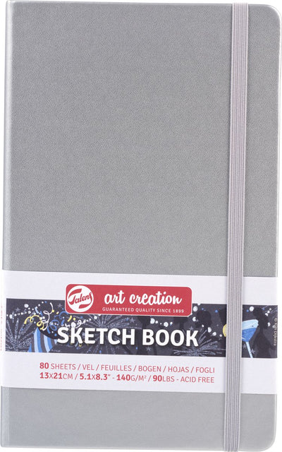 Talens art création carnet de croquis argent brillant 13 x 21 cm 140 g 80 feuilles