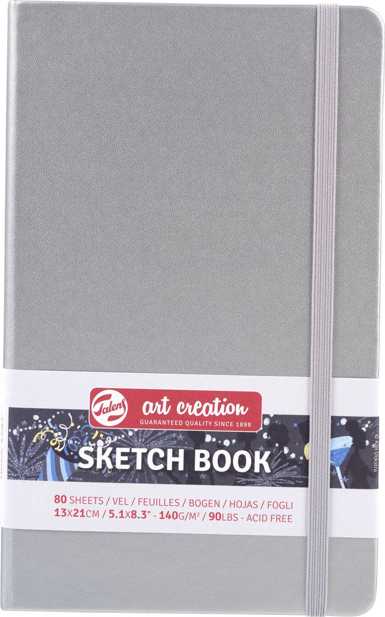 Talens art création carnet de croquis argent brillant 13 x 21 cm 140 g 80 feuilles