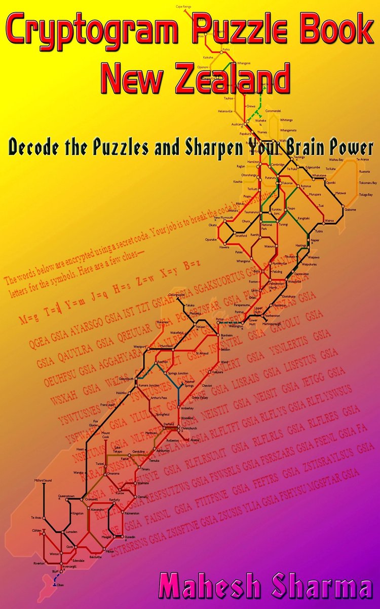 Livre de puzzle de cryptogramme sans marque sans marque Nouvelle-Zélande