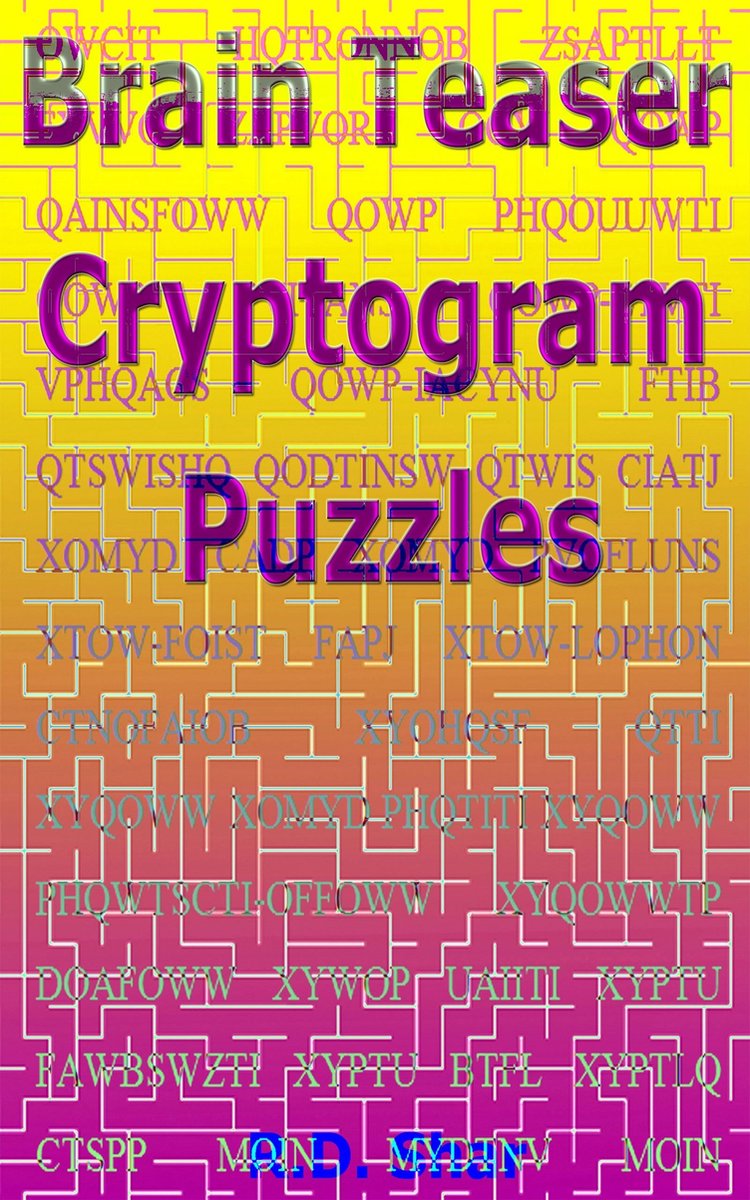 Casse-tête de cryptogramme sans marque sans marque