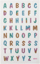 Creativ company autocollants pailletés, lettres, feuille 10x16 cm, 1 feuille