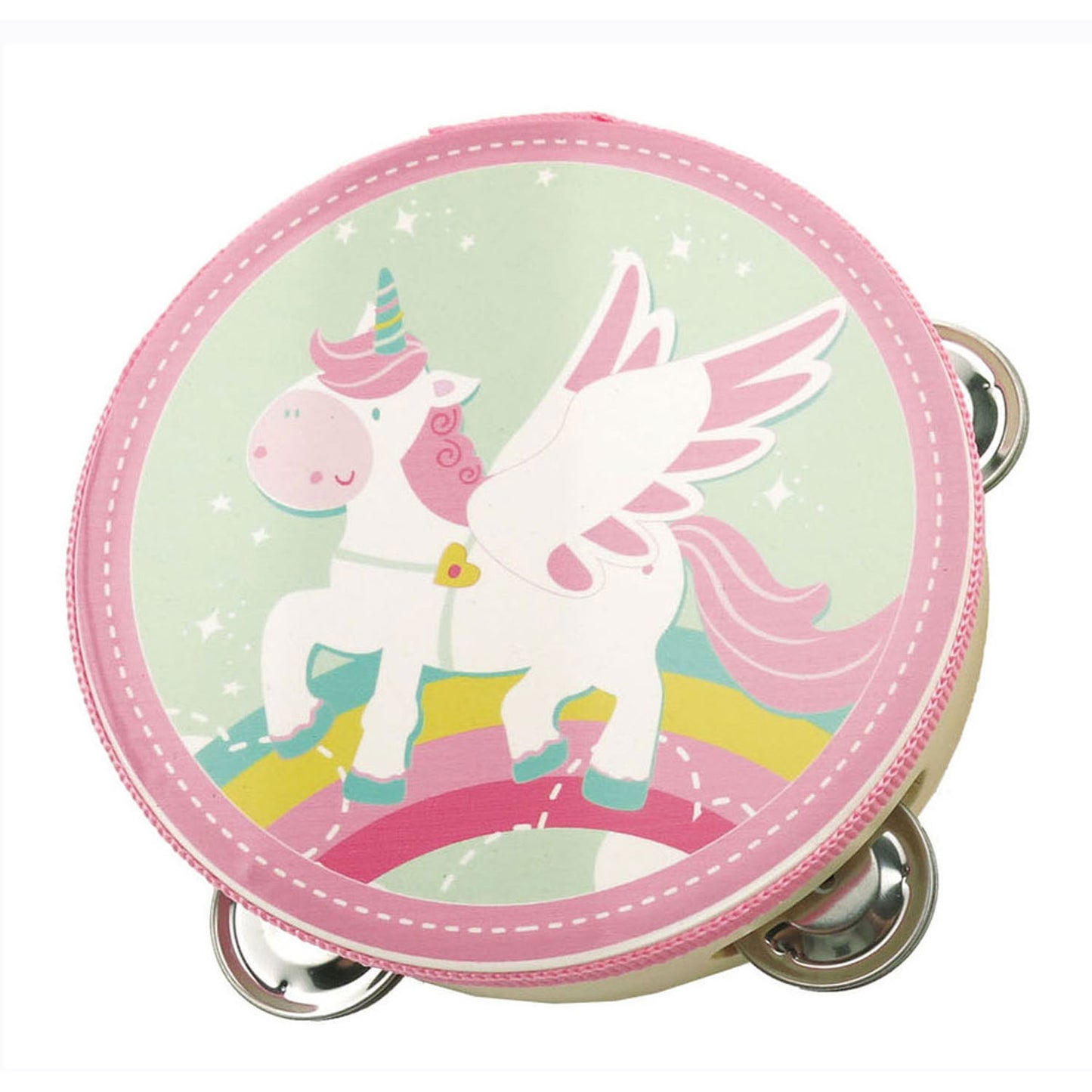 Licorne en tambourin en bois