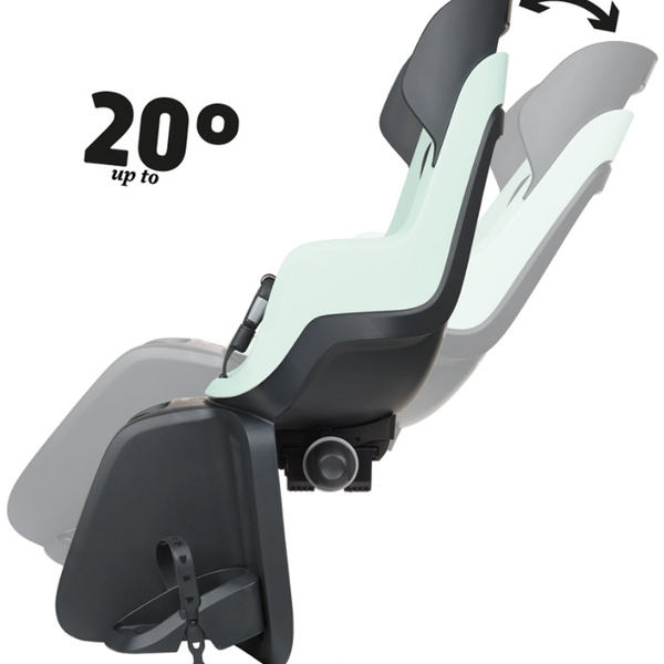 Bobike Siège enfant derrière Go Maxi RS avec fixation sur cadre (FF) et position couchage menthe poivrée