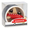 Avion en bois avec ruban de route, 8mtr