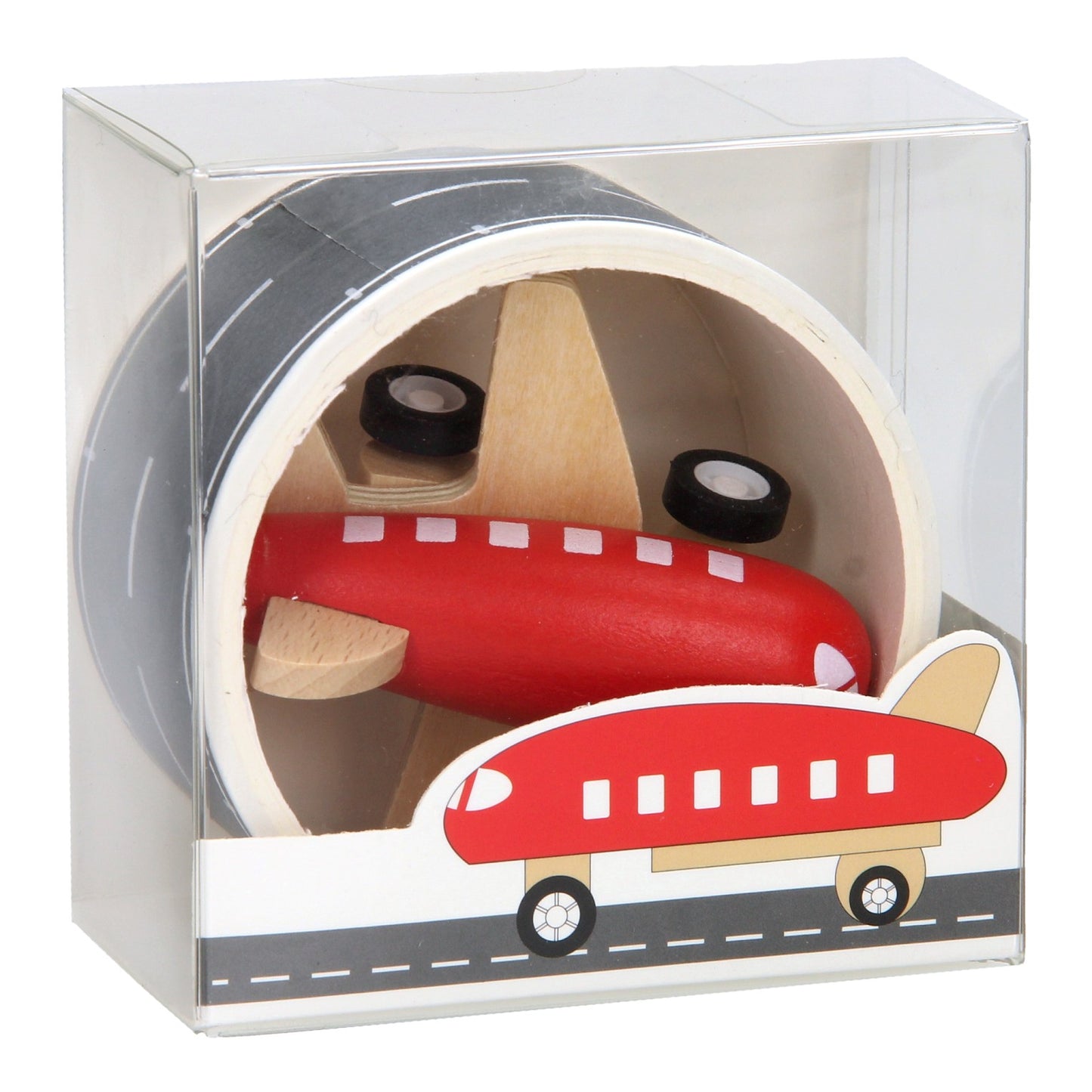 Avion en bois avec ruban de route, 8mtr