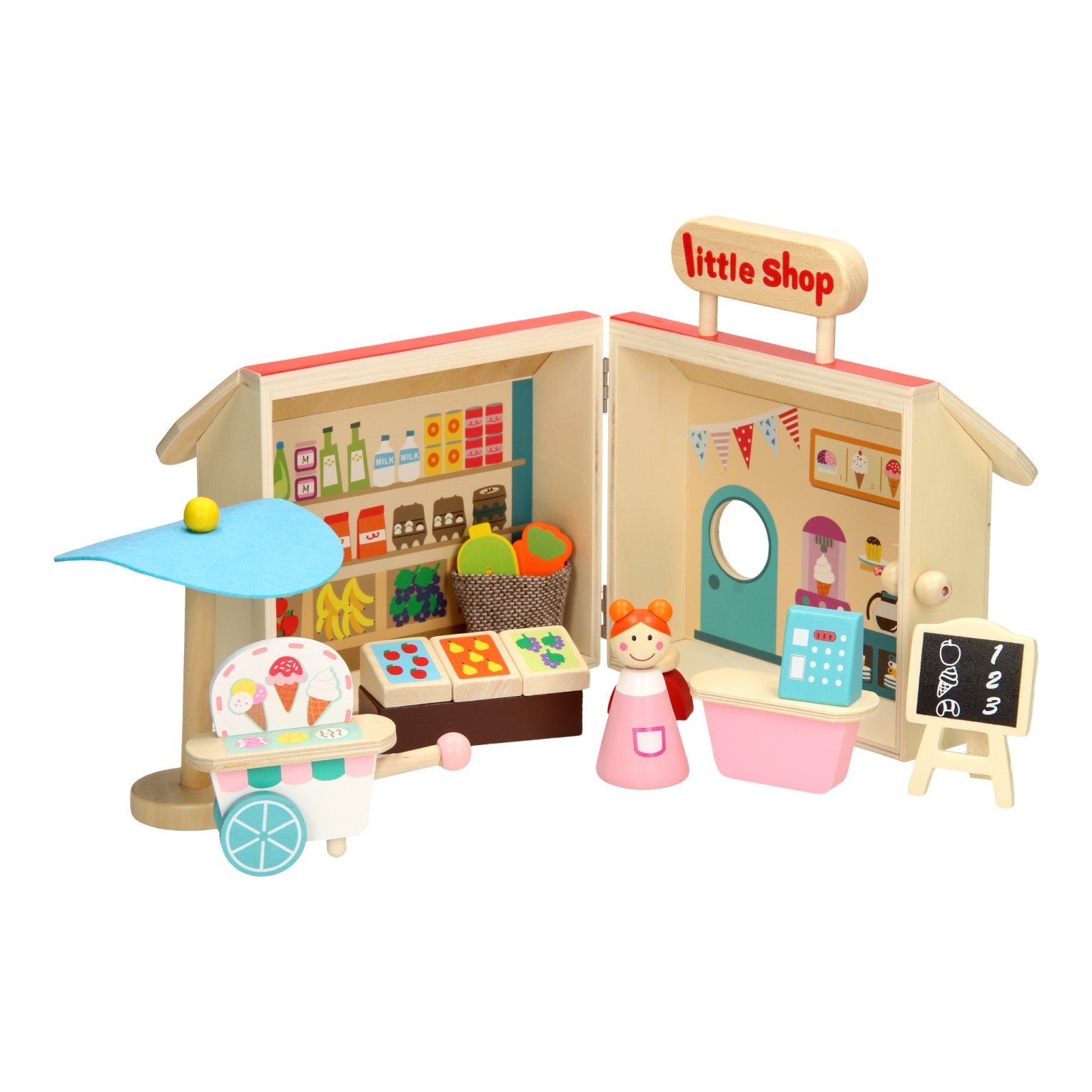 Jeu de supermarché portable Set Wood