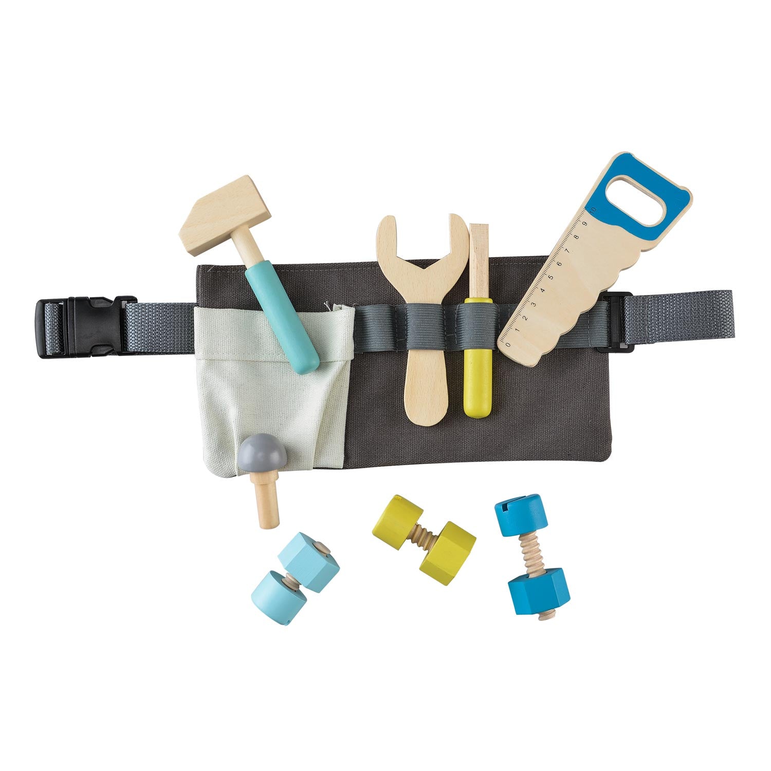 Ceinture à outils avec étagère de raid en bois