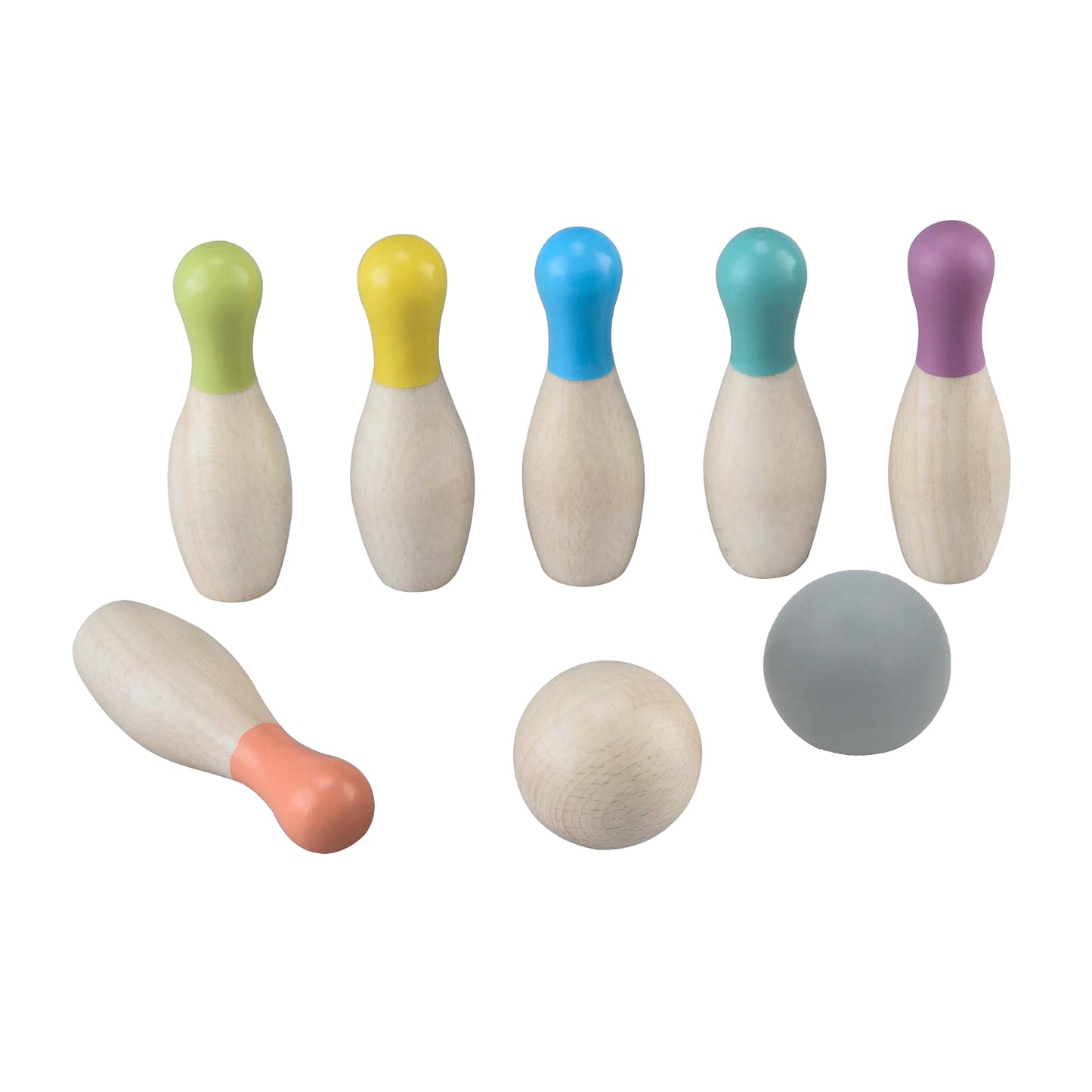 Ensemble de bowling pour enfants en bois brillant
