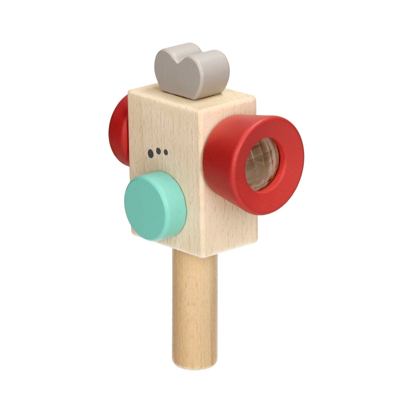 Caméra vidéo en bois rouge