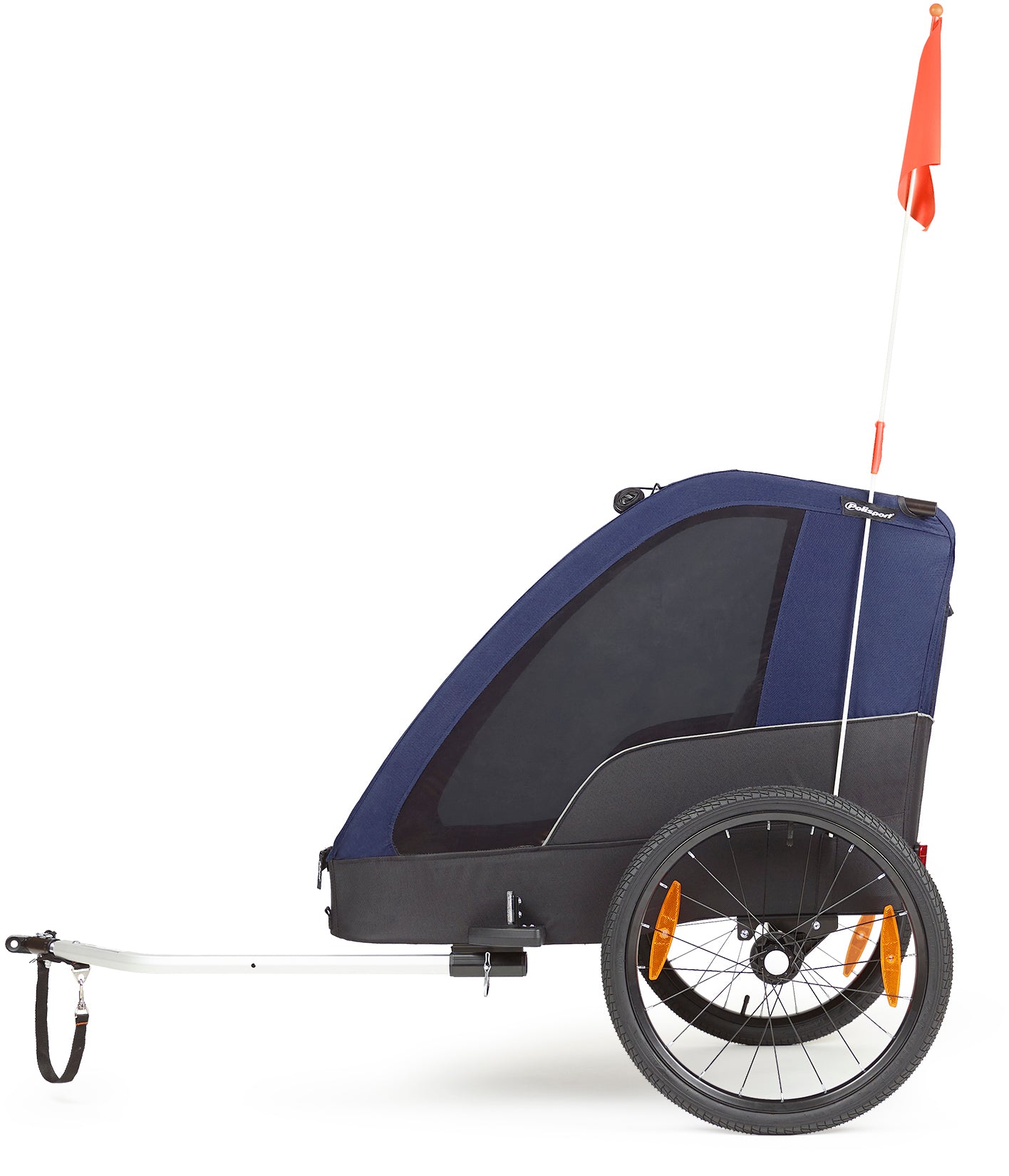 Trailer pour enfants Polisport sans kit de marche bleu gris