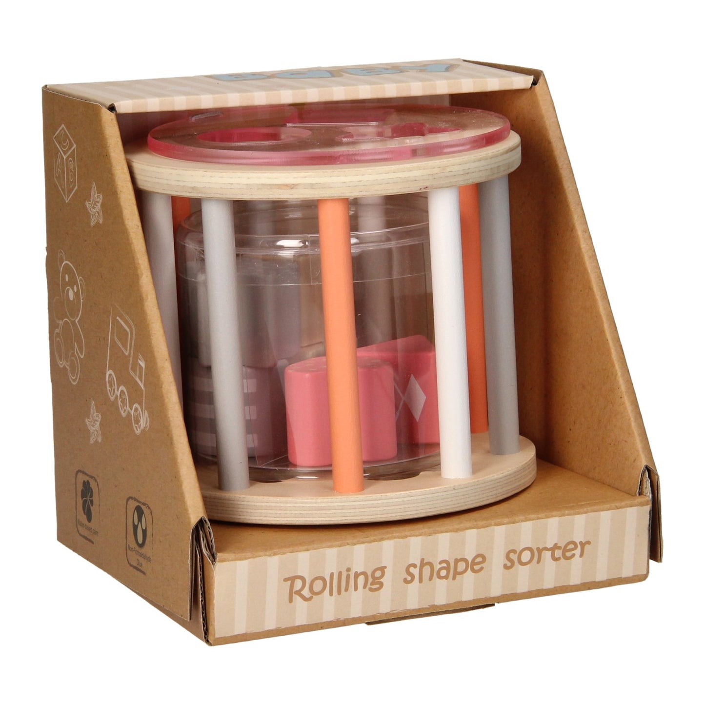 Ragagement en bois ragoût rose pastel rose