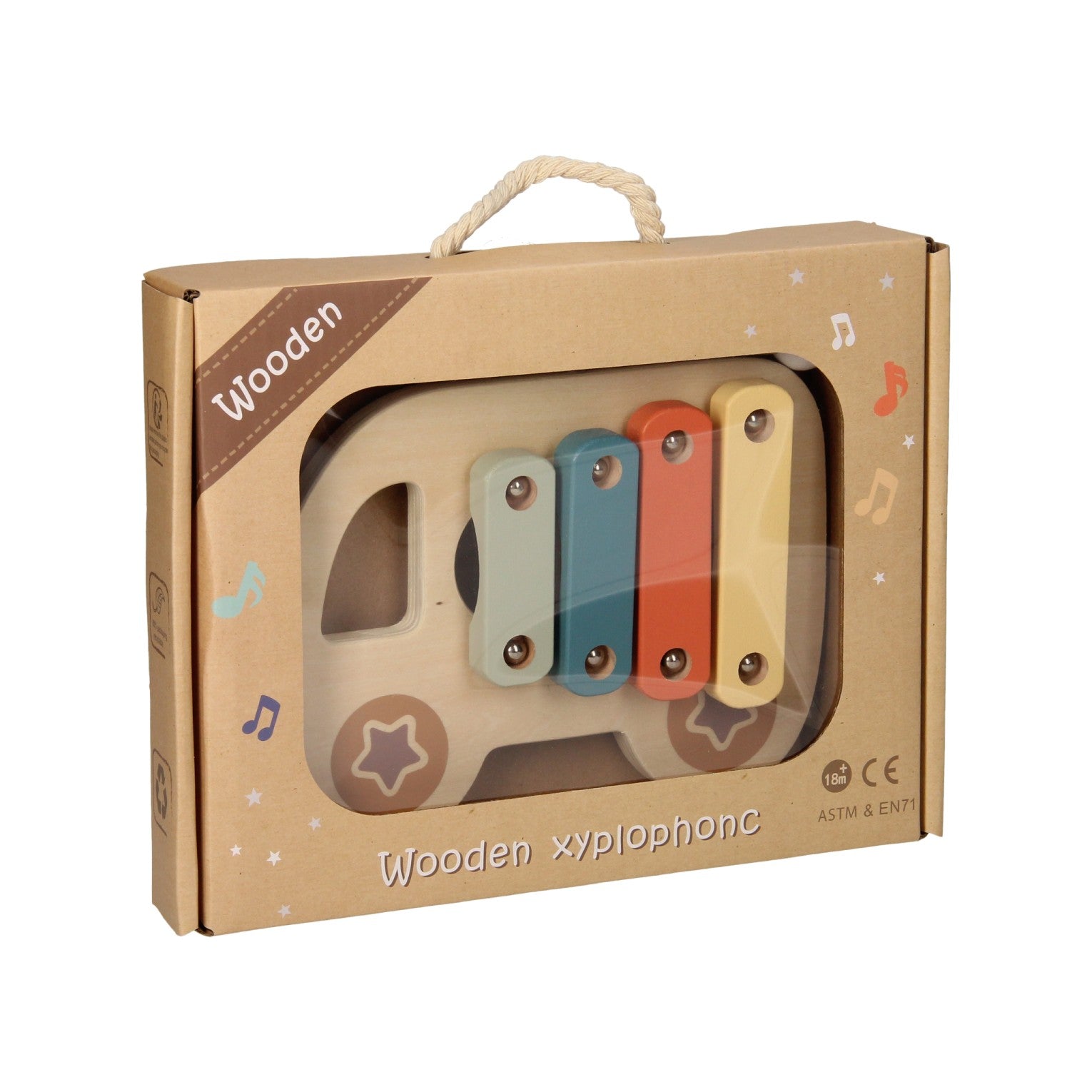 voiture en bois xylophone