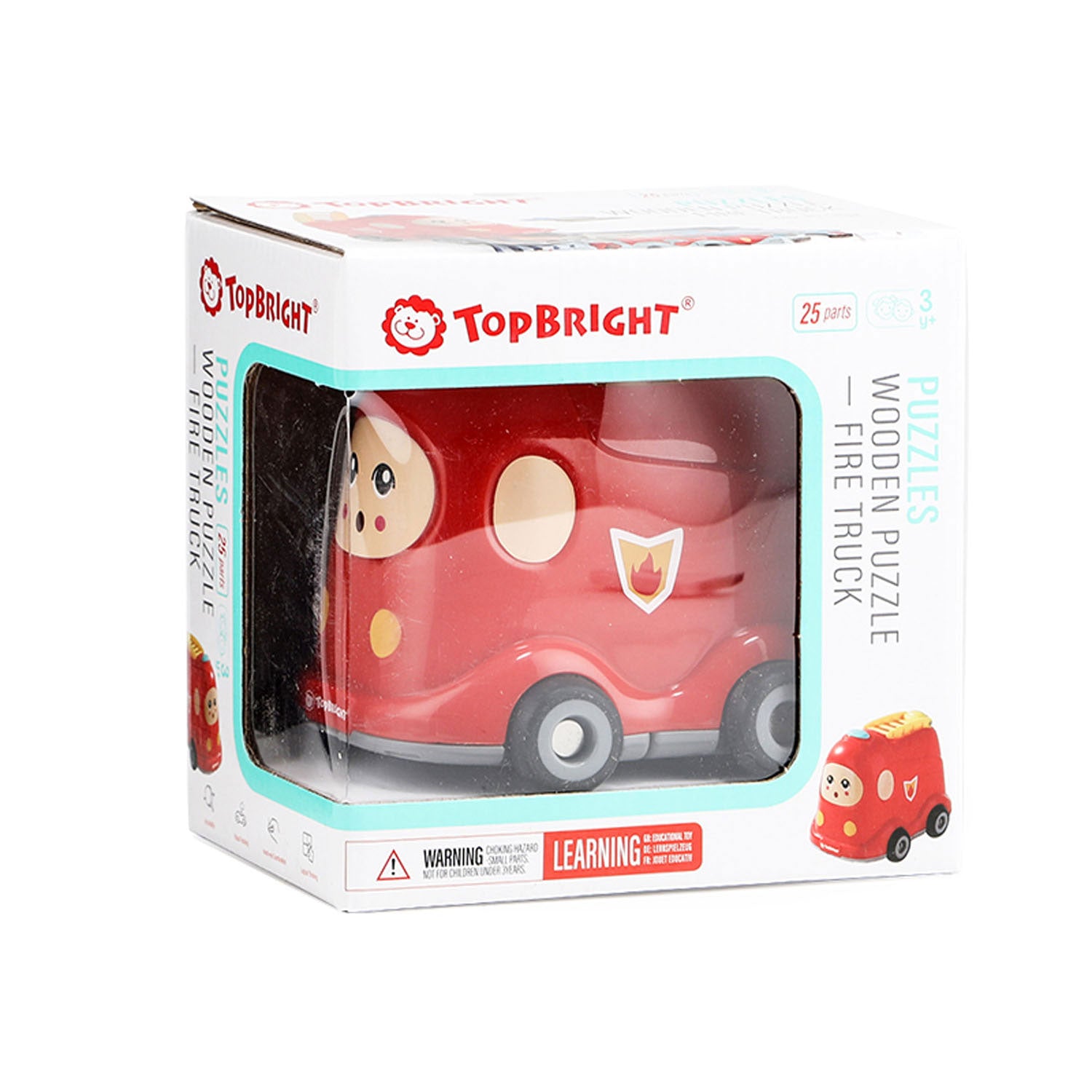 Topbright Wooden Jigsaw Puzzle avec camion de pompiers, 24e.