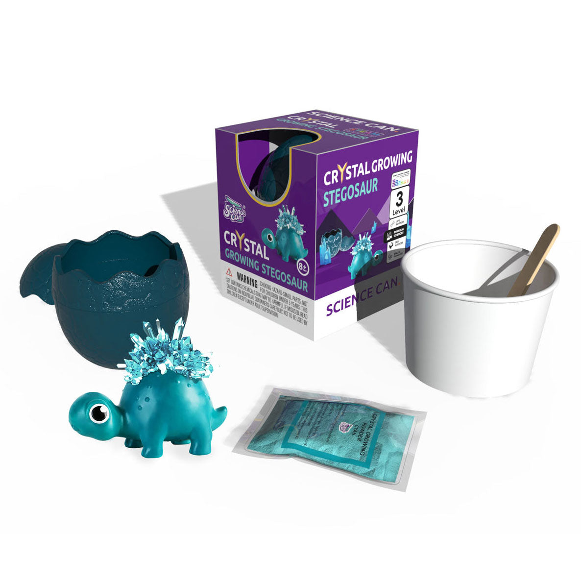 Kit de culture de dinosaure en cristal Stegosaurus