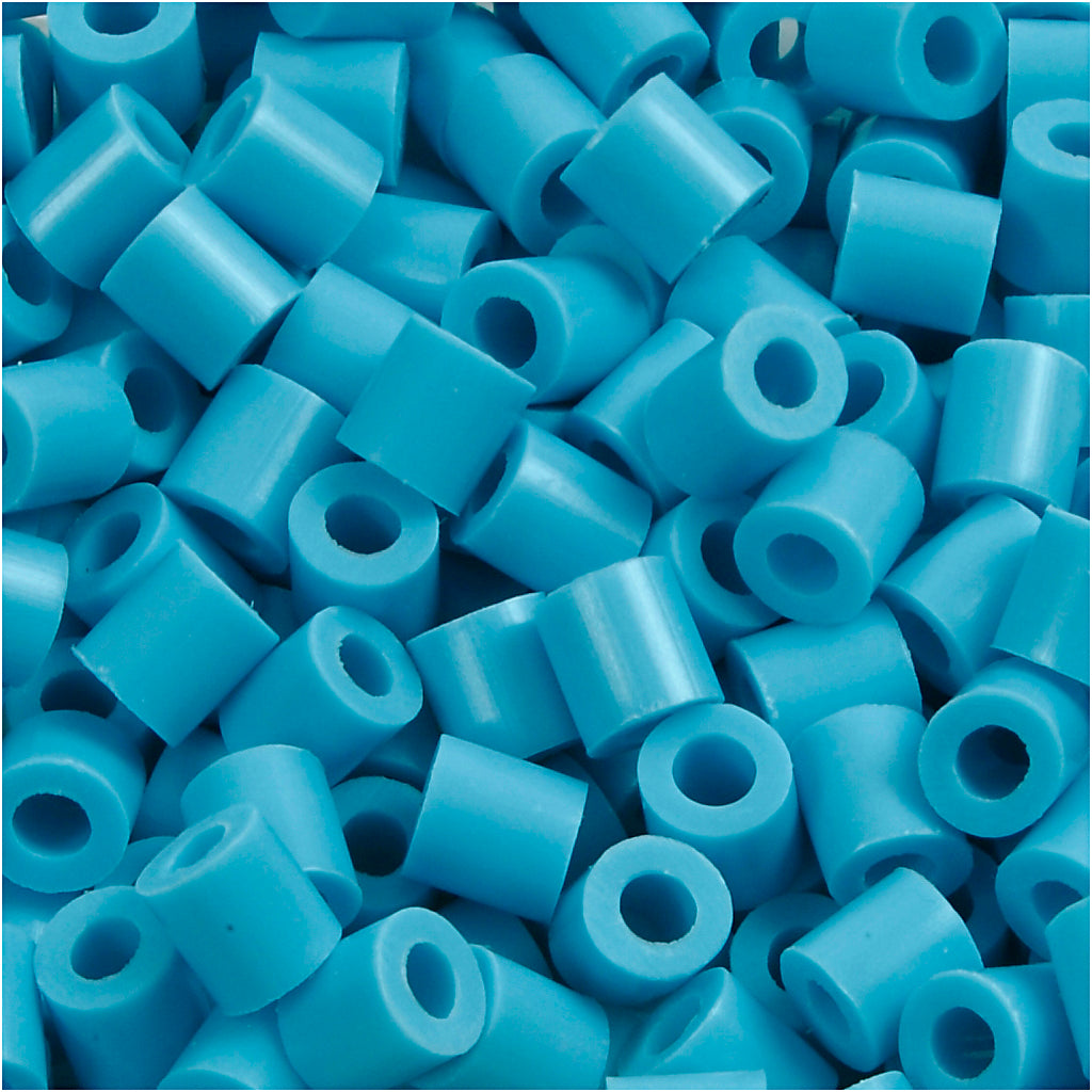 Perles à repasser Nabbi, dim. 5x5 mm, diamètre intérieur 2,5 mm, moyen, turquoise (32256), 6000 pièces 1 boîte