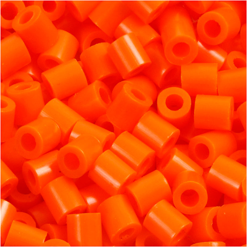 Perles à repasser Nabbi, dim. 5x5 mm, diamètre intérieur 2,5 mm, moyen, orange vif (32233), 1100 pièces 1 boîte