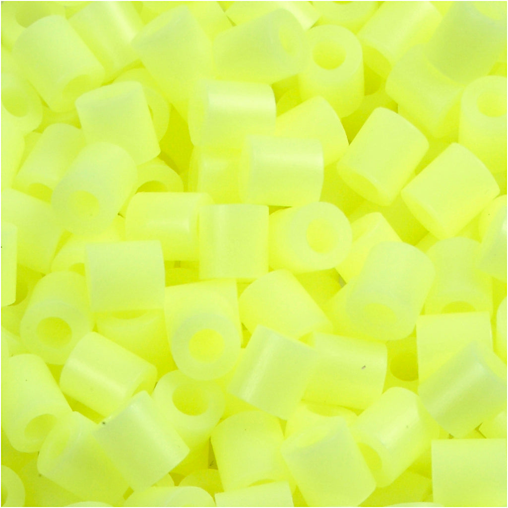 Perles à repasser Nabbi, dim. 5x5 mm, diamètre intérieur 2,5 mm, moyen, jaune pastel (32244), 6000 pièces 1 boîte