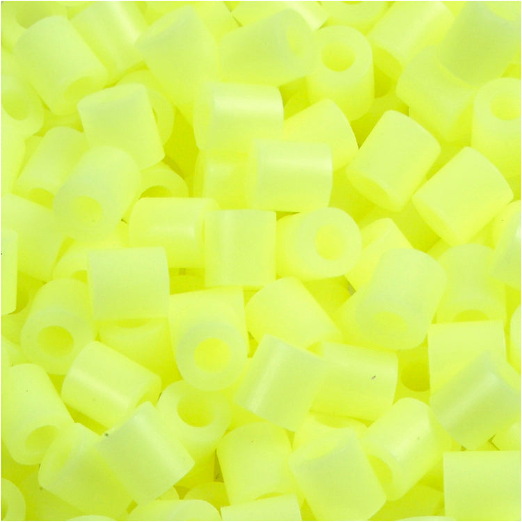 Perles à repasser Nabbi, dim. 5x5 mm, diamètre intérieur 2,5 mm, moyen, jaune pastel (32244), 6000 pièces 1 boîte