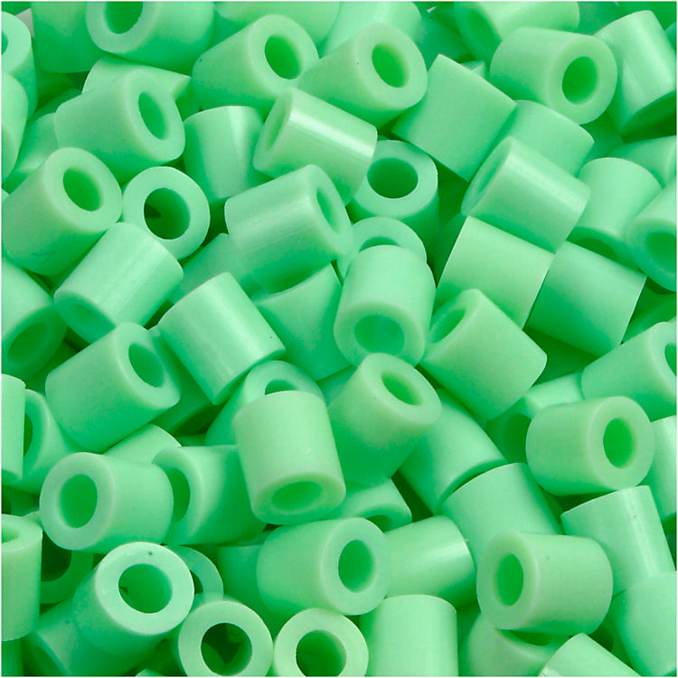 Perles à repasser Nabbi, dim. 5x5 mm, diamètre intérieur 2,5 mm, moyen, vert pastel (32252), 6000 pièces 1 boîte