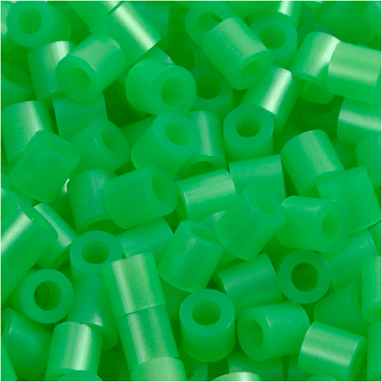 Perles à repasser Nabbi, dim. 5x5 mm, diamètre intérieur 2,5 mm, moyen, nacre verte (32240), 1100 pièces 1 boîte