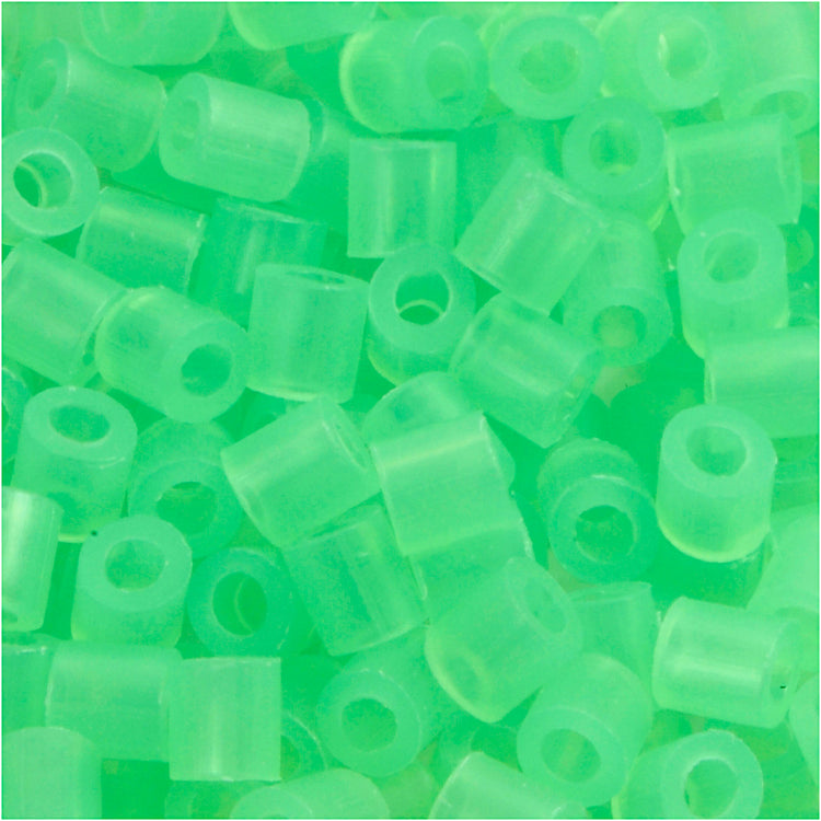 Perles à repasser Nabbi, dim. 5x5 mm, diamètre intérieur 2,5 mm, moyen, vert fluo (32237), 6000 pièces 1 boîte