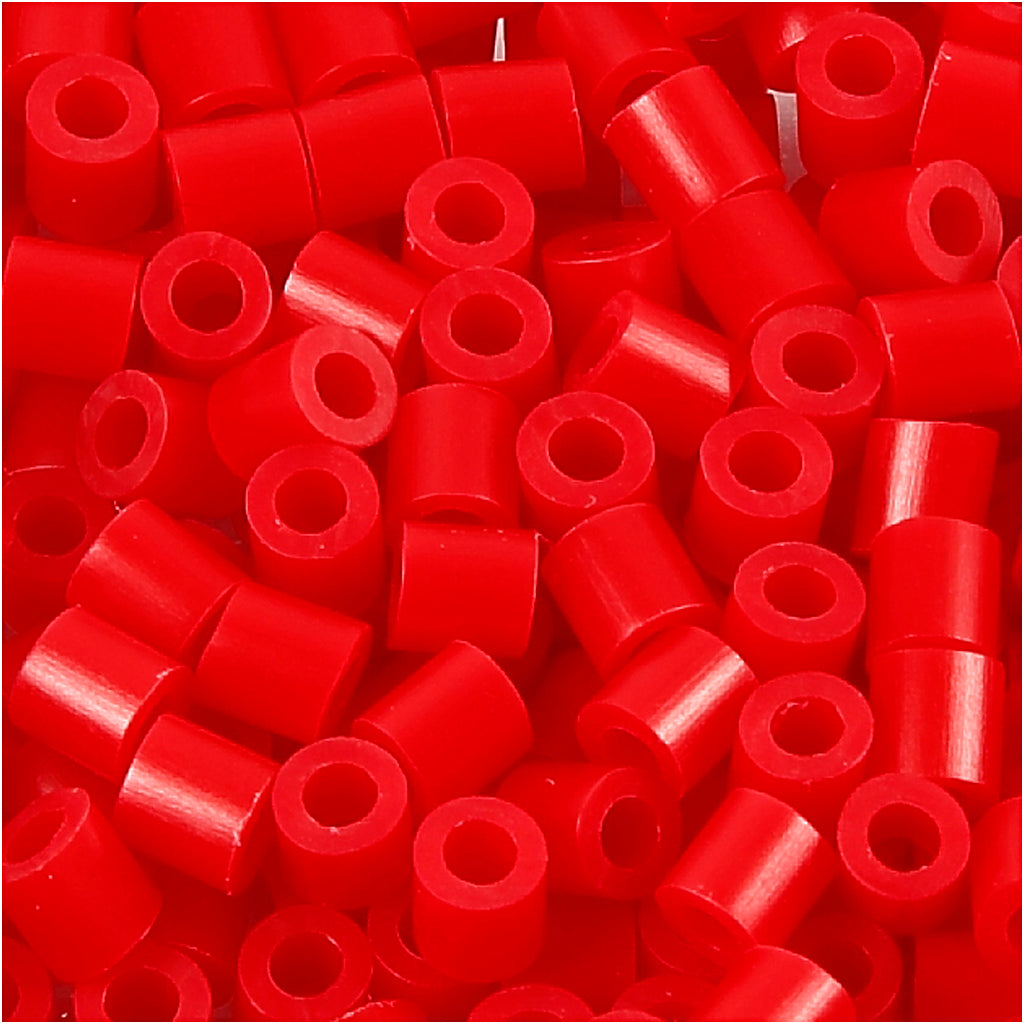Perles à repasser Nabbi, dim. 5x5 mm, diamètre intérieur 2,5 mm, moyen, rouge (32231), 6000 pièces 1 boîte