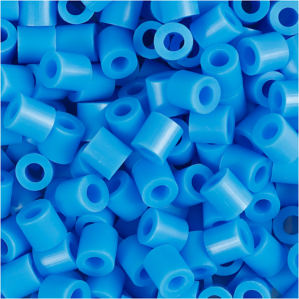 Perles à repasser Nabbi, dim. 5x5 mm, diamètre intérieur 2,5 mm, moyen, bleu (32238), 6000 pièces 1 boîte