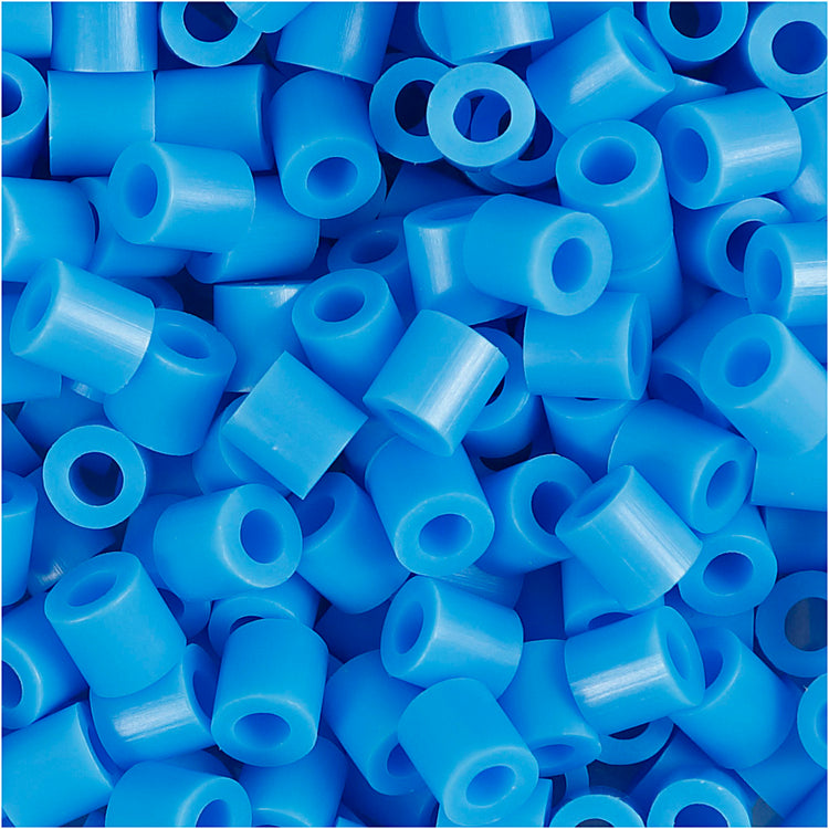 Perles à repasser Nabbi, dim. 5x5 mm, diamètre intérieur 2,5 mm, moyen, bleu (32238), 6000 pièces 1 boîte