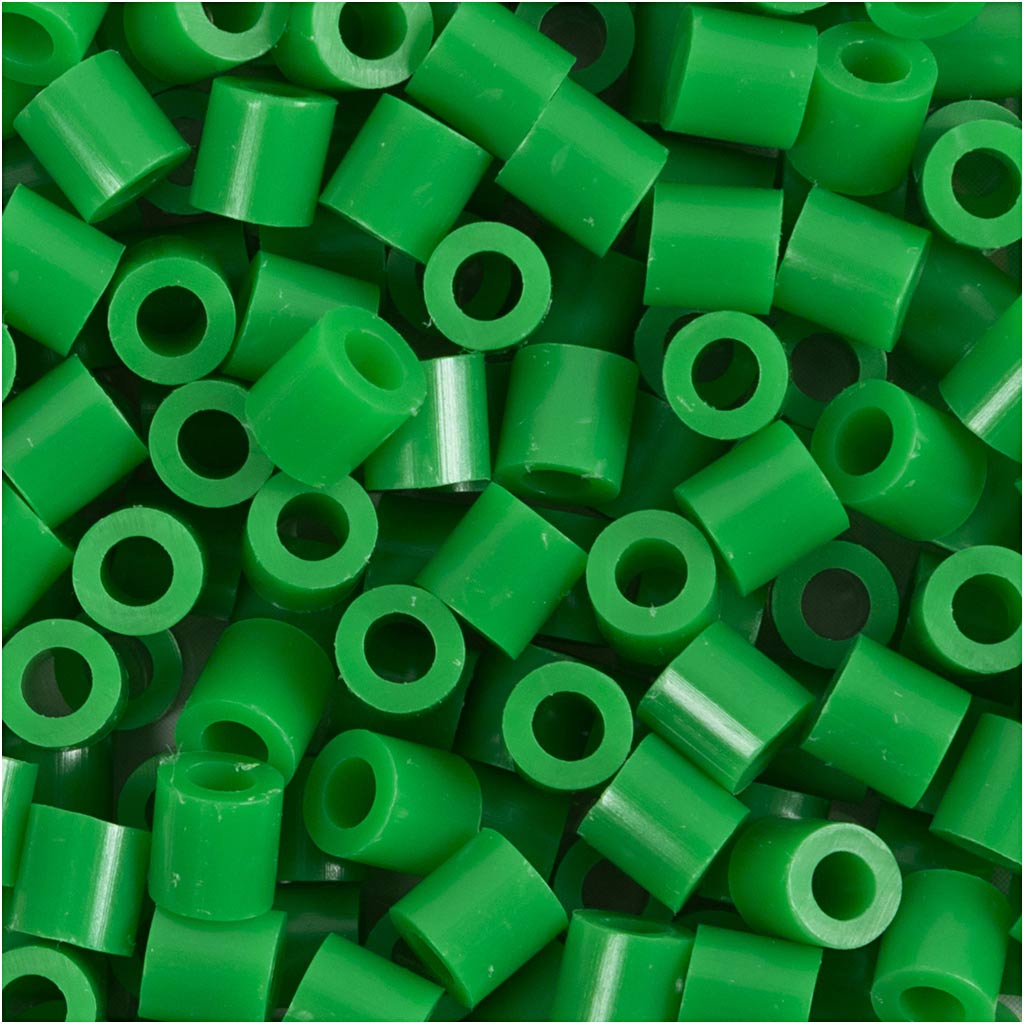 Perles à repasser Nabbi, dim. 5x5 mm, diamètre intérieur 2,5 mm, moyen, vert (32230), 6000 pièces 1 boîte