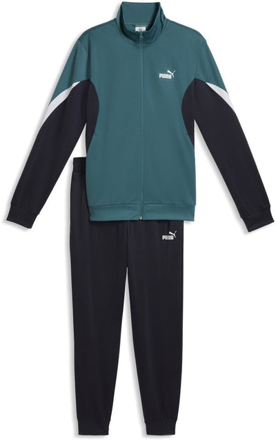 Puma ess block poly suit survêtement unisexe - glace émeraude