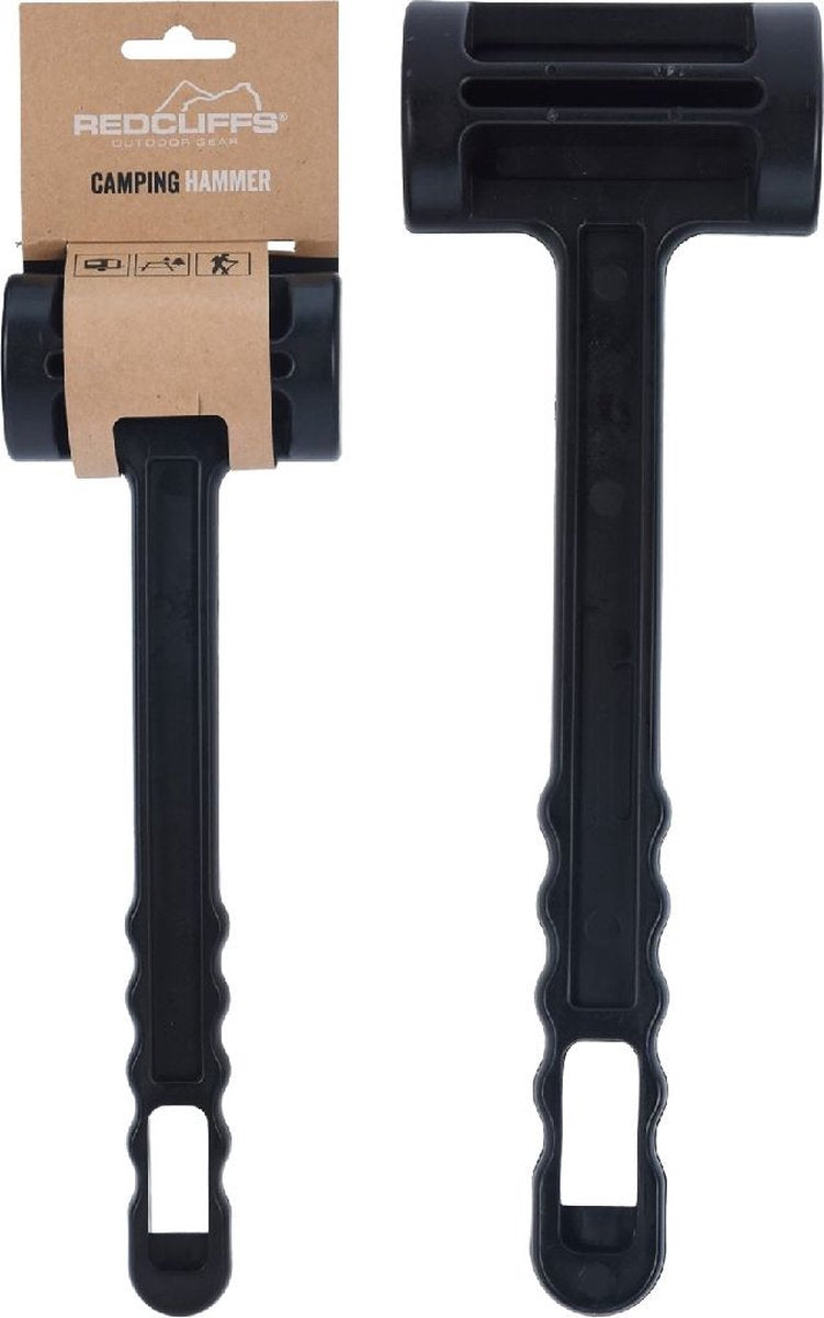 Marteau de camping en plastique Redcliffs - noir - 30 cm - martelage de piquets - camping