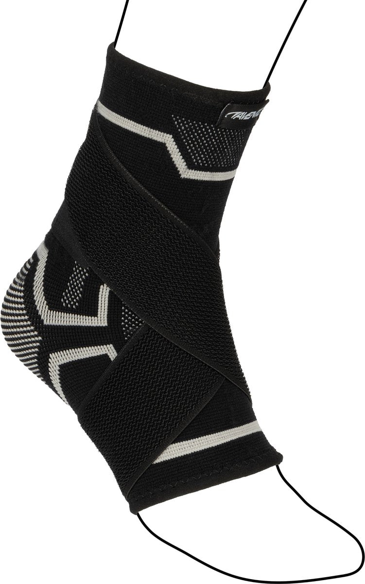 Bandage de compression de cheville Avento - noir gris argenté - taille s m