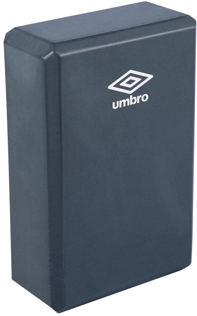Bloc de yoga Umbro - 23 x 15 x 7,5 cm - léger et résistant - bloc de pilates - exercices d'étirement d'équilibre - support pour le yoga et les étirements - gris foncé