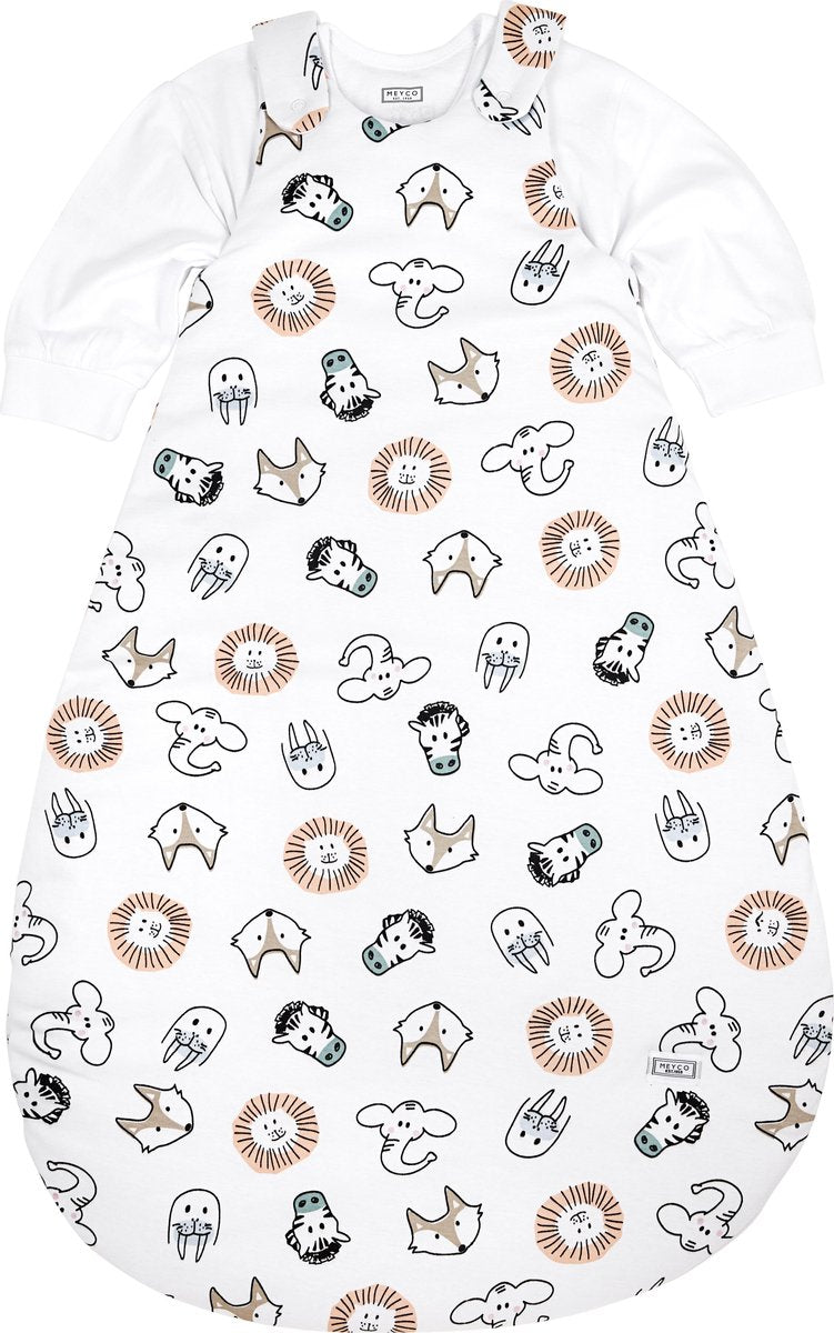 Meyco baby animal gigoteuse ronde deux pièces - multicolore - 50 56 - 2,5 tog