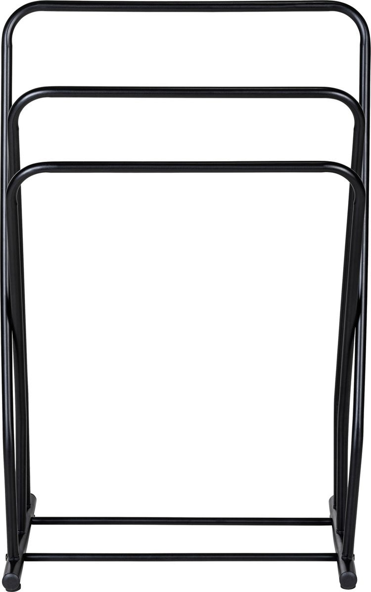 Wenko porte-serviettes sur pied granelli noir 52x80cm - porte-serviettes - porte-serviettes - porte-serviettes autoportant
