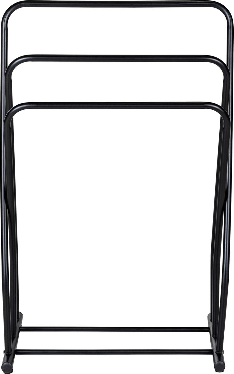 Wenko porte-serviettes sur pied granelli noir 52x80cm - porte-serviettes - porte-serviettes - porte-serviettes autoportant