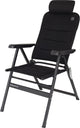 chaise de camping Chateau 123 x 48 cm aluminium noir