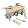 Boîte à outils portative en bois, 17 pièces.
