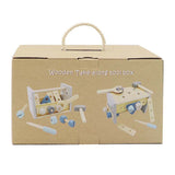 Boîte à outils portative en bois, 17 pièces. - afbeelding 4
