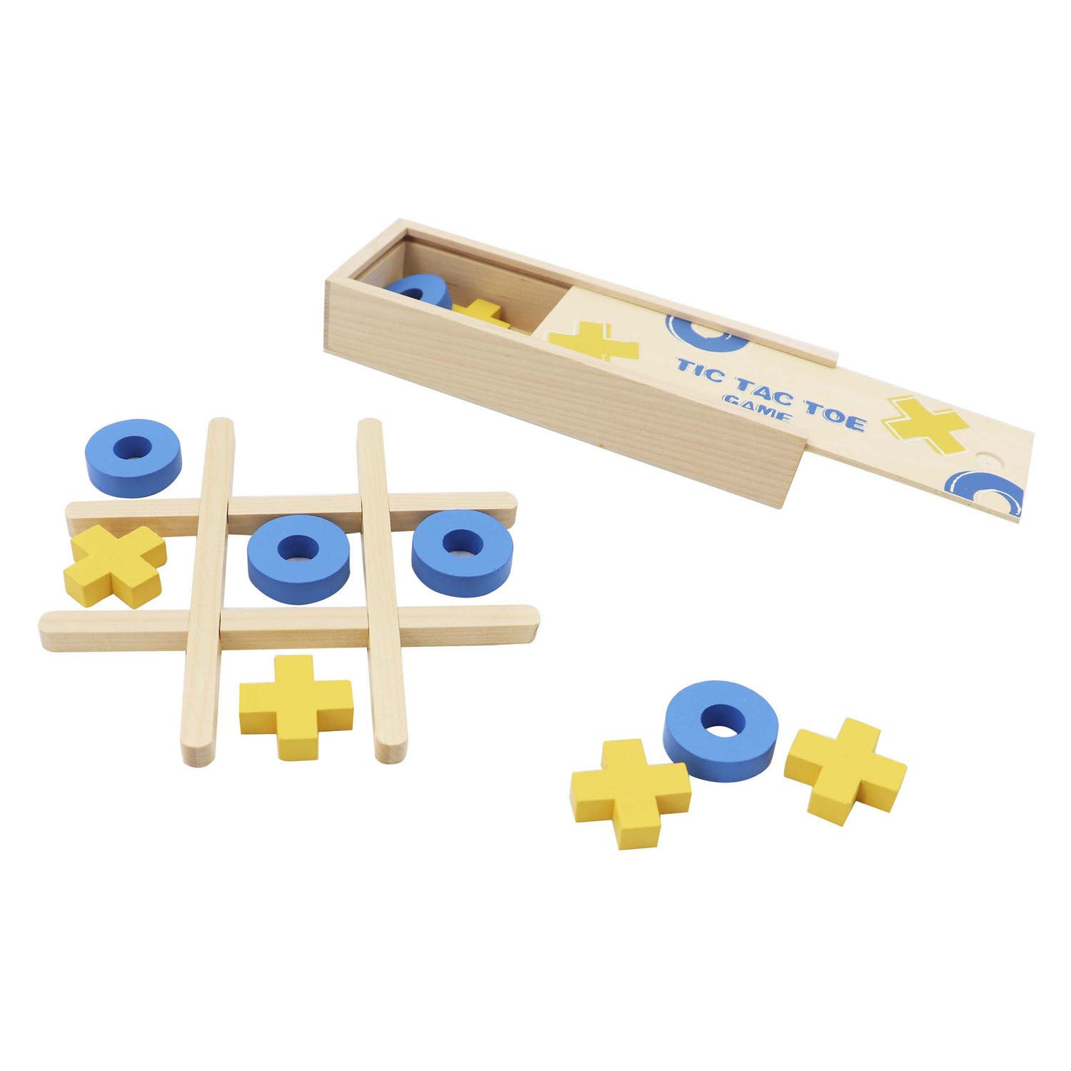 Jeu de tic tac toe en bois