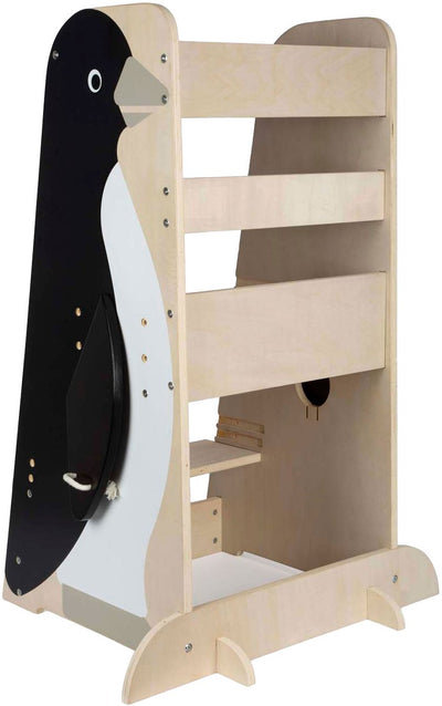 Tour d'apprentissage en bois de petit pied Penguin Wild Life, 92 cm