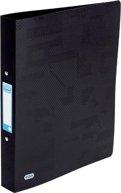 Elba classeur à anneaux oxford urban a4 40mm 2 anneaux noir opaque