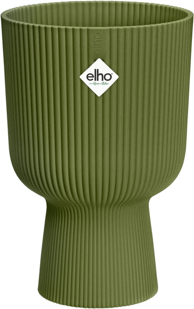 Elho vibesfold coupe 14 - pot de fleur d'intérieur - 100% plastique recyclé - ø 13,9 x h 21,0 cm - vert fougère