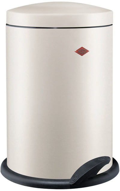 Poubelle Wesco 116 (alpha) | poubelle à pédale | 13 litres | métal - sable mat | poubelle - fabriquée en Allemagne
